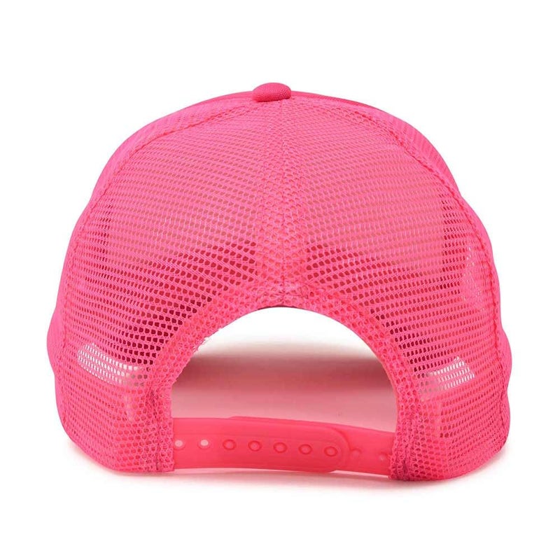 DALIX Trucker Cap Adjustable Snapback in Neon (Hot Pink) - Image 5